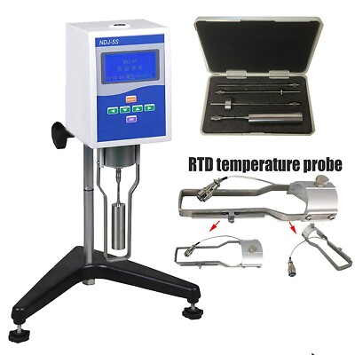 Digital Viscometer With Range 1～1×10^5mPa.s #1 #2 #3 #4 Rotor Temperature Sensor
