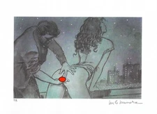 Milo Manara - Hand Signed Lithograph "The Game 2" Act #15 - P.A.