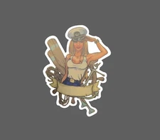 Sailor Girl Sticker Salute Waterproof Pin Up Nautical Sailing Gift NEW