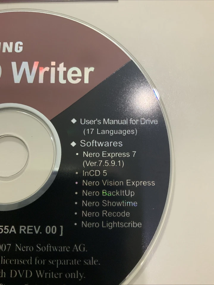 Samsung DVD Writer (PC 1996-2007) Nero - Disc Only Pre-owned  - Image 3 of 4