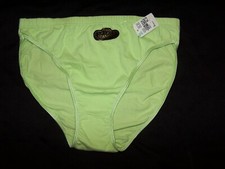Vtg NWT St.Eve Lime Green Cotton Spandex High Leg Panties Size XL
