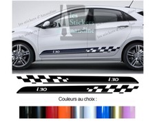 2 X BANDES BAS DE CAISSE POUR HYUNDAI i30 WRC DECO PORTIERE STICKER BD540-44