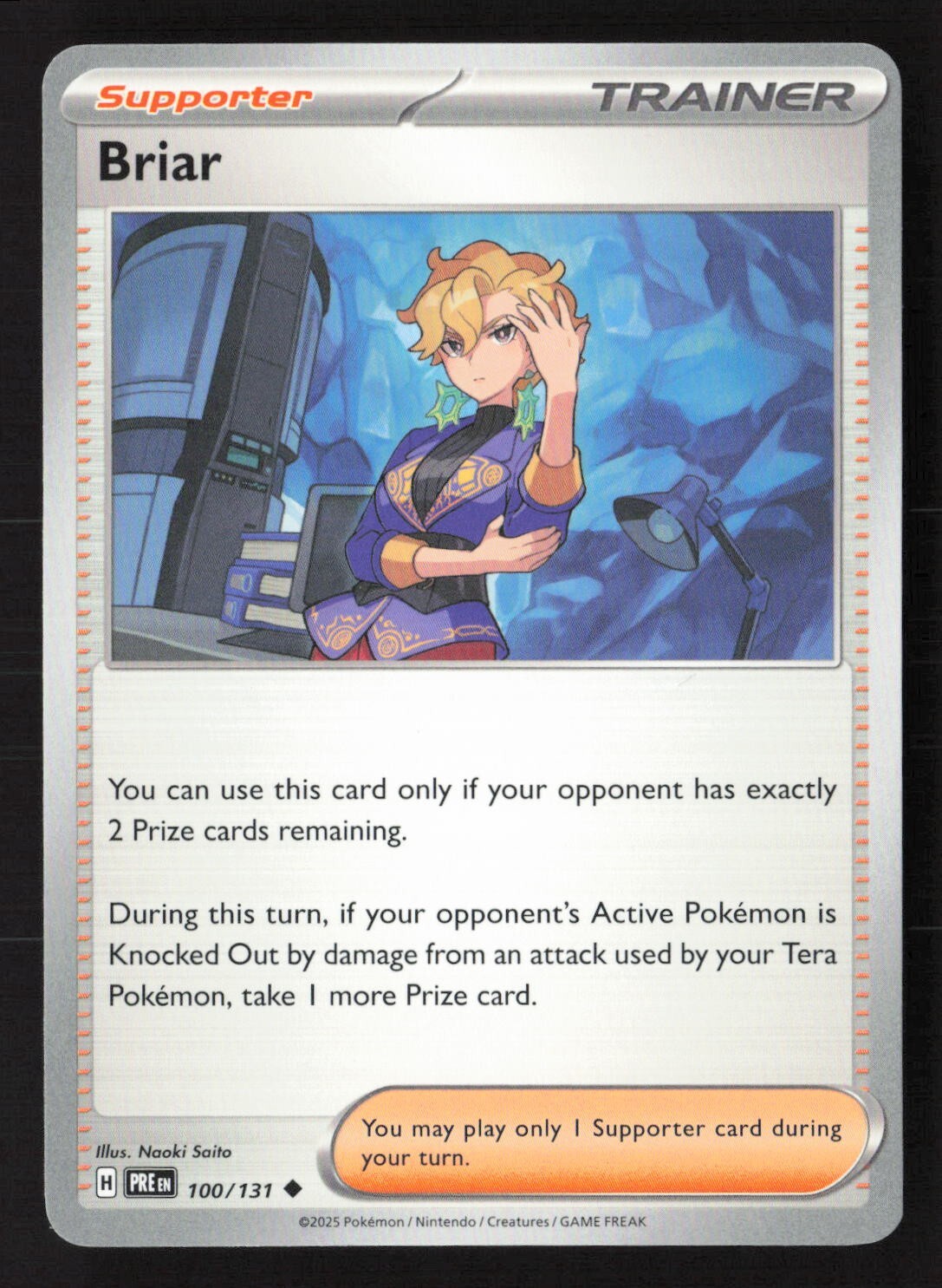 Pokemon TCG Briar 100/131 -Prismatic Evolutions - Regular Non-Holo Card