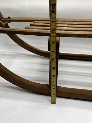 DAVOS GERMINA ビンテージ アンティーク そり ソリ クリスマス vintage DAVOS GERMINA (Switzerland) adult wooden sled for winter