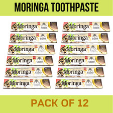 12 PACK- MORINGA Toothpaste, Natural  Organic, Fluoride Free  Vegetable Base