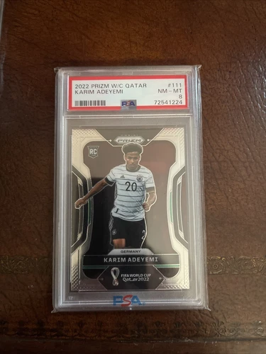 2022 Prizm World Cup Karim Adeyemi Rookie Card RC #111 PSA 8 MINT *QTY*
