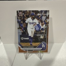 2025 Topps Now 803 Teoscar Hernandez Los Angeles Dodgers Wild Card Orange 05/25