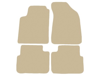 Velour Fußmatten für Lancia Delta III 5t H/B 2008-2014, Beige x14 Rand