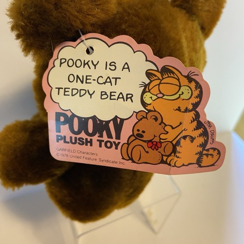 Pooky Teddy Bear Plush Dakin 1983 Garfield Friend Tag Vintage - Picture 6 of 7