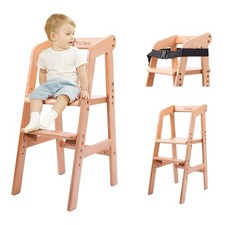 YOLEO High Chair Wooden for Toddlers Junior Childs, Sturdy Durable Dining Fee...