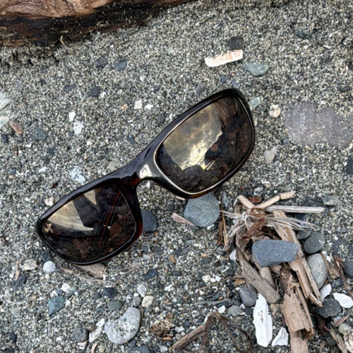 Wrap Brown Sunglasses Men Plastic Classic Style Solid Pattern