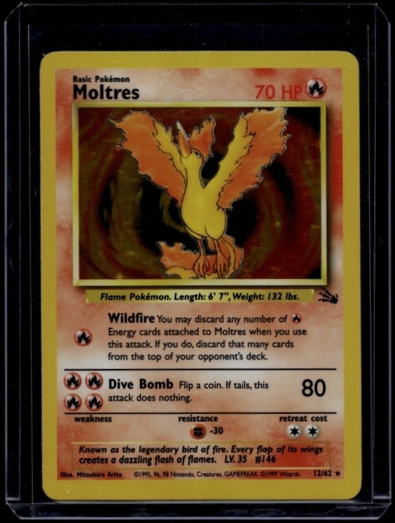 Pokemon TCG Moltres 12/62 Fossil Holo Rare NM
