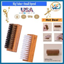 German Suede  Nubuck Brush Set Brass Nylon Shoe Care Two Pack
