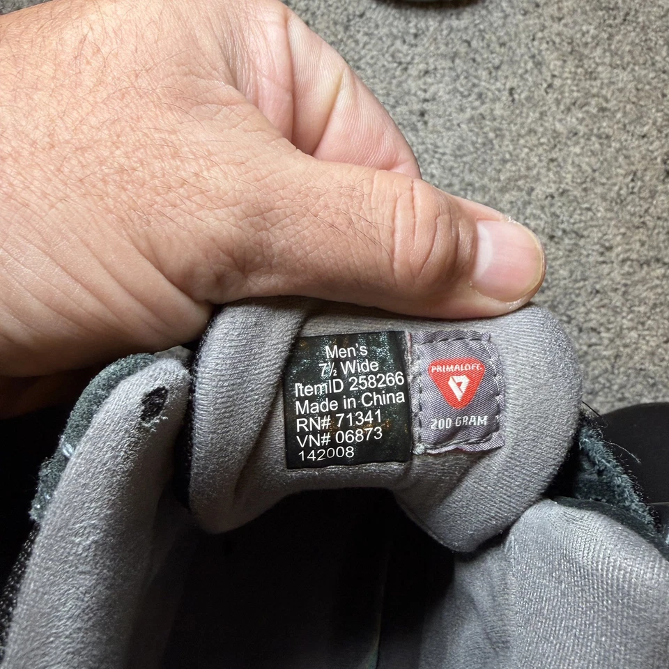 Botas impermeáveis masculinas LL Bean Tek 2.5 camurça preta – Primaloft 200g – Tamanho 7.5 E - Imagem 2 de 4