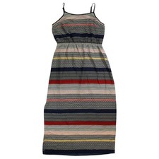 Vince Camuto Sleeveless Maxi Dress M Multicolor Stripe Pattern Lined