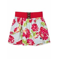 Abercrombie Kids Floral Rose Mini Skirt Girls Size Medium Pink Flare Cottagecore