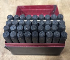 1/4  Steel Alphabet And Number Stamp Set - 36 Pieces