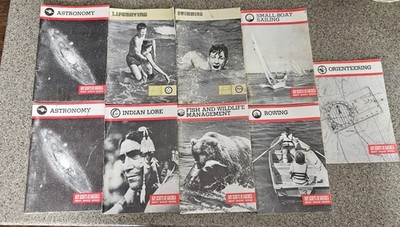 Boy Scout Merit Badge Booklets Lot of  9 with 1 Duplicate