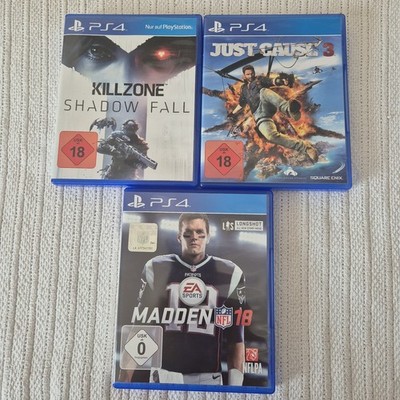 3x PS4 Playstation 4 : Killzone Shadow Fall + Just Cause 3 + Madden 18 ! TOP !