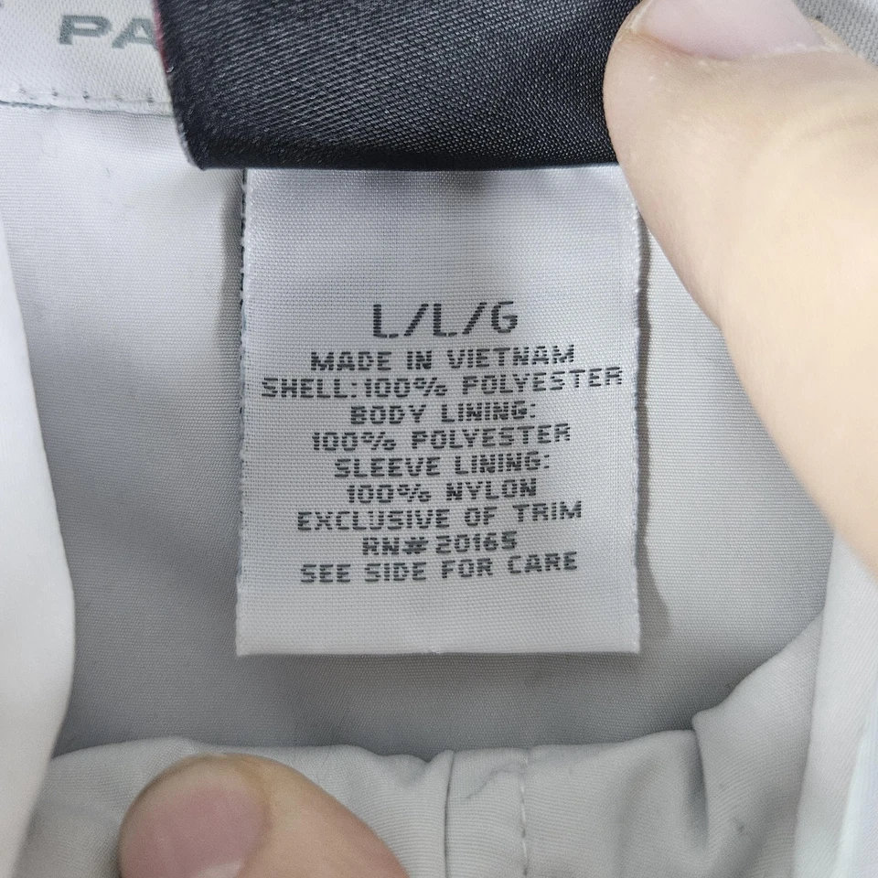 Speed TV Page & Tuttle Jacket Mens Large Gray Full Zip Windbreaker Racing Logo - Image 4 of 4