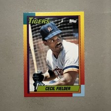 1990 Topps Traded CECIL FIELDER Card 31T Detroit Tigers Baseball