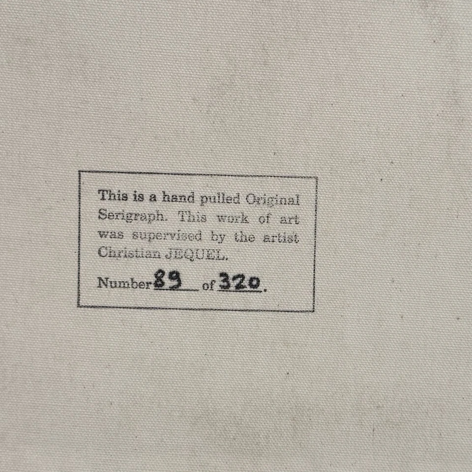 Christian Jequel “Cafe du Marche” 法国市场绘画 Serigraph — 第 3/4 张图片