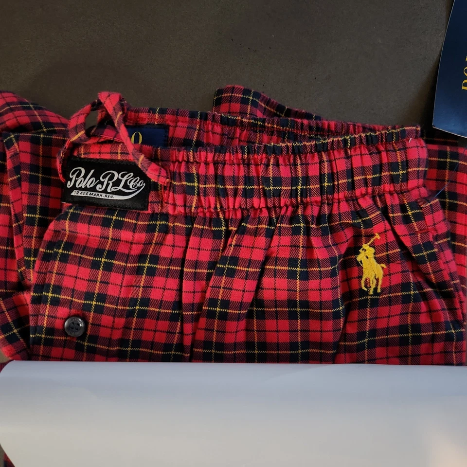 Polo Ralph Lauren Men's Cotton Plaid  2-Piece Pajama Set Size Small NWT  - Image 4 of 4