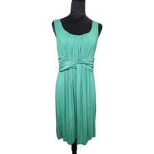 LOFT Teal Sleeveless Knot-Waist Midi Dress Vacation Resort Boho Flowy Flattering