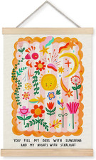 Nursery Wall Decor, Boho Sun Sunshine Nursery Wall Art Poster, Boho Nursery Deco