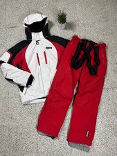 Completo Tuta Sci Snowboard COLMAR Donna Tg 42 M Nero Bianco Rosso Set