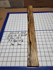 Black and White Ebony  Wood turning  blank  3 " x  1 1/8 " x   31 3/8  " EBW334