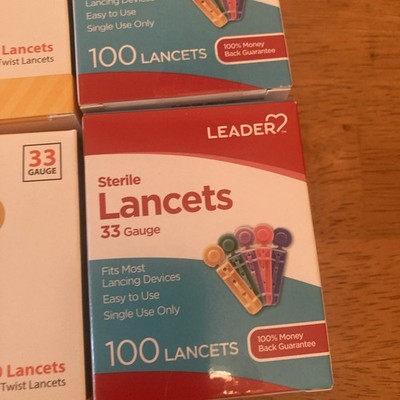 Easy Touch   And Leader Lancets 33 Gauge X-Fine 100ct / box Brand New