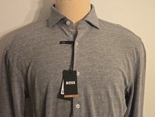 HUGO BOSS Black TAG C-MAX-US 404 NEW Men's Slim Fit CASUAL SHIRT Sz M