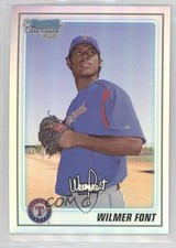 2010 Bowman Chrome Prospects Refractor 672/777 Wilmer Font #BCP87 fm0