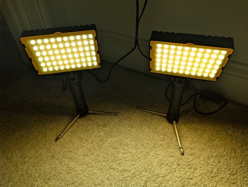 Pair of VL-1060 Video Lights LED Arrays for video Illumination with ...