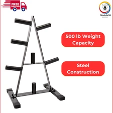 CAP Barbell Olympic 2-Inch Plate Rack,500 lb Weight Capacity, Steel Construction