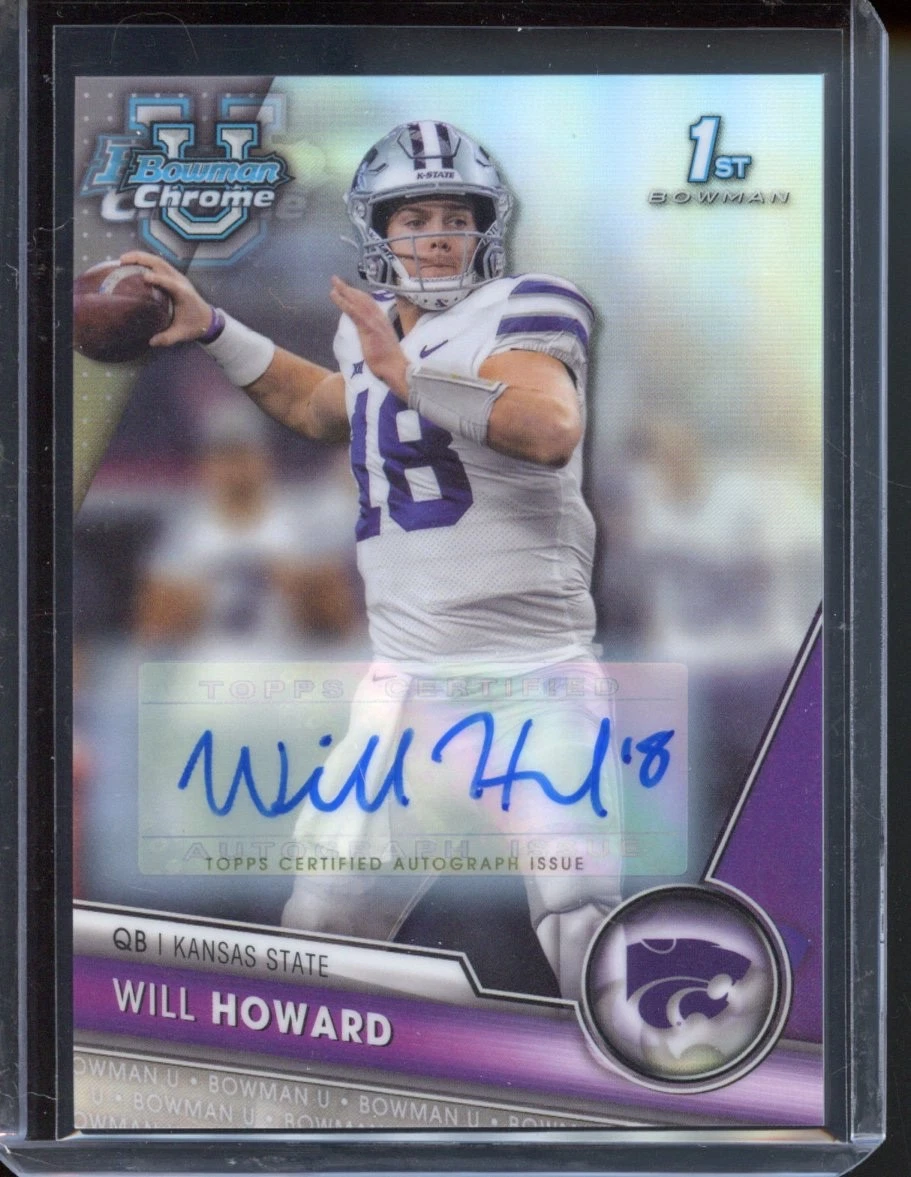 2023 Bowman U Chrome Will Howard - 1st Chrome Prospect Auto - Refractor /499