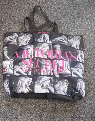Victoria Secret Black Bombshell Weekender Tote Bag 2 Handles
