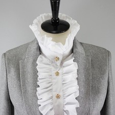 Fake Collar Detachable Womens Peter Pan Half Shirt Stand Ruffles Lapel Dickey