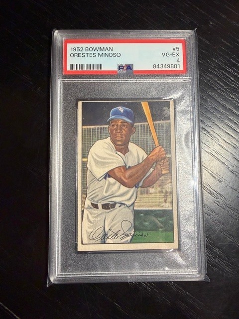 1952 Bowman #5 Orestes "Minnie" Minoso RC PSA 4 VG-EX HOF 