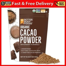 1 Lb Organic Cacao Powder Cocoa Substitute Bulk, Superfood, Gluten Free, Non-GMO