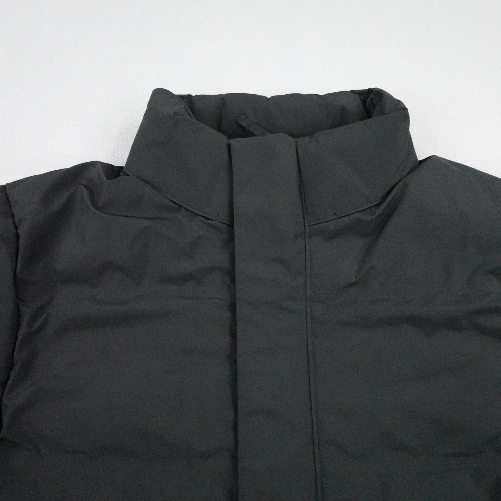 Uniqlo Jacket Womens Small Black Lightweight Down Puffer Long Coat Zip Snap Up thumbnail 2