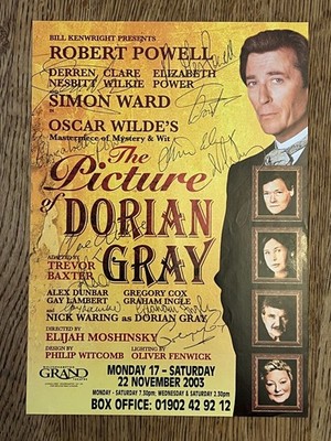Signierter Theaterflyer 2003 - Bild von Dorian Gray - Robert Powell & 10 Darsteller