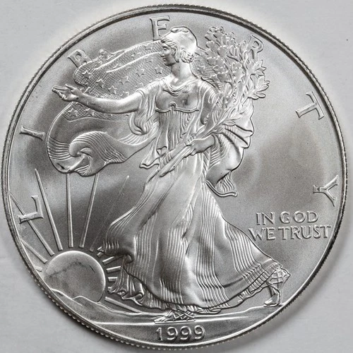 1999 American Silver Eagle (BU) - AUTHENTIC - In a Capsule to Protect It!