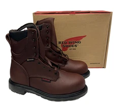 Red Wing 2412 Mens Leather Waterproof (Steel Toe) Boots Size 10 D