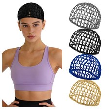 Mesh Crochet Hair Net Rayon Knit Snoods Hat Hairnet Snood Cover Ornament For Nig