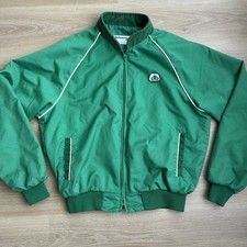 Vintage 80s Swingster Pioneer Seed Green Full Zip Bomber Jacket Large Corduroy