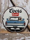 VINTAGE COORS PORCELAIN SIGN RARE OLD BANQUET COLORADO BEER ALCOHOL BEVERAGE