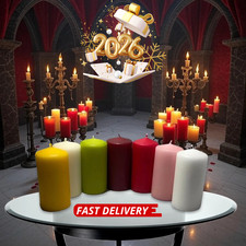 Pillar Candles Unscented Small to Large Size Church Candle Long Burning Hours