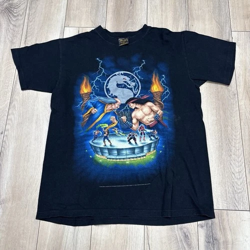Vintage Spring Ford Mortal Kombat 1992 Live Tour Game T-shirt Large L AOP A++